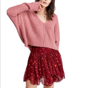 NWOT Free People Moonbeam V-Neck Sweater